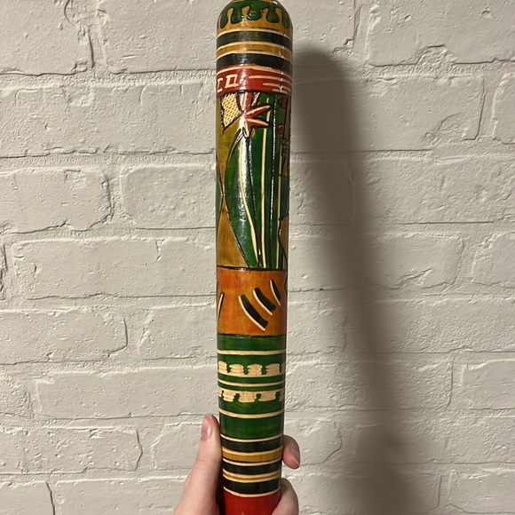 VTG Mexican Wooden Bat Pinata Stick - Picture 4 of 8